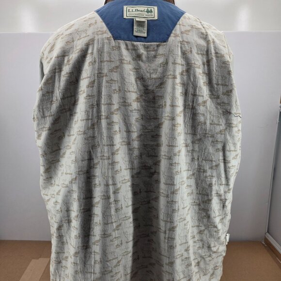 Vintage LL Bean Men’s XXL Blue Button Front Barn Chore Field Hunting Jacket - Picture 8 of 16